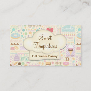 Sweet Temptations Bakery Boutique Business Card