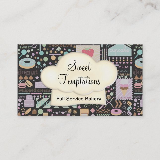 Sweet Temptations Bakery Boutique Business Card (Front)
