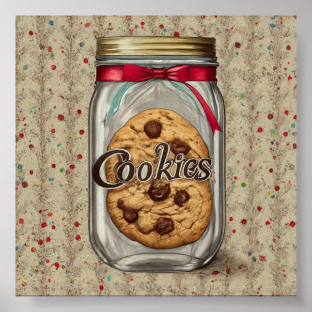 Sweet Temptations: Chocolate Chip Cookie Jar Poster (Front)