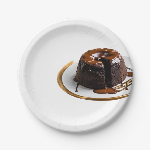 Sweet Temptations Chocolate Lava Cake Design  Paper Plates