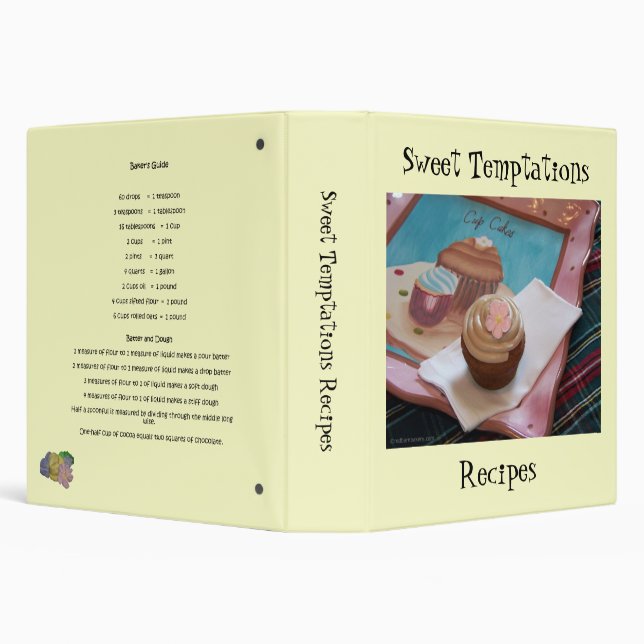 Sweet Temptations Recipes 3 Ring Binder (Background)