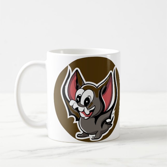 sweet tender bat winged gothic black coffee mug (Left)