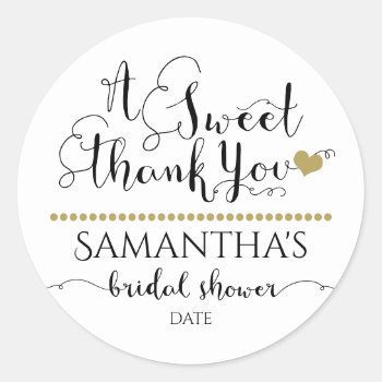 Sweet Thank You | Bridal Shower Sticker by SimplySweetParties at Zazzle