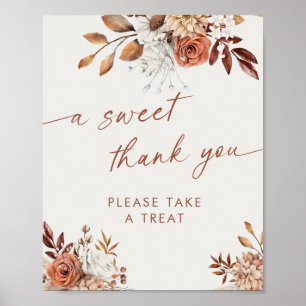 Sweet Thank You Favors Boho Bridal Shower Sign