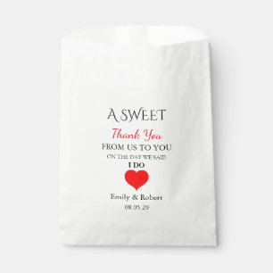 Sweet Thank You Wedding Favor Buffet Bag