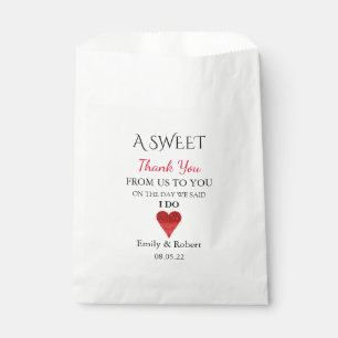 Sweet Thank You Wedding Favor Buffet Favor Bag