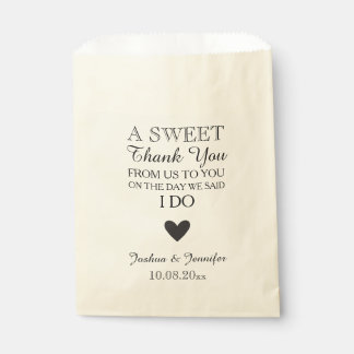 Sweet Thank You Wedding Favor Candy Bar Buffet Favor Bag