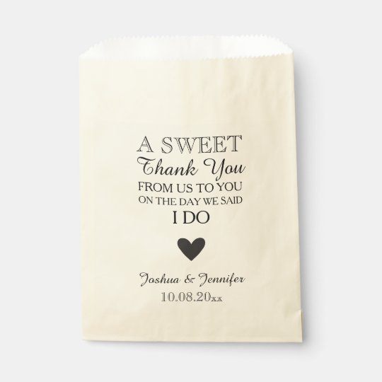 Sweet Thank You Wedding Favor Candy Bar Buffet Bag Zazzle Sweet Thank You Wedding Favor Candy Bar Buffet Bag