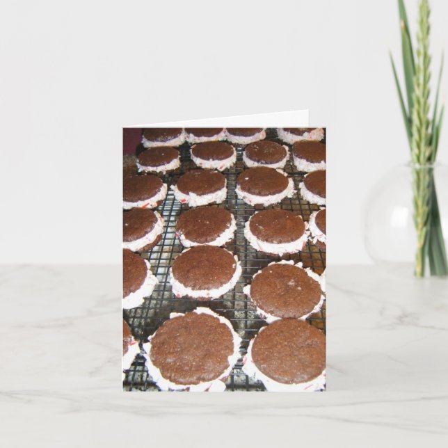 Sweet Thanks Thank You Chocolate Whoopie Pie Card (Front)