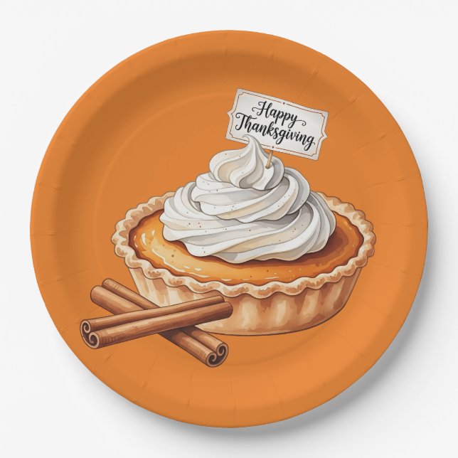 Sweet Thanks Thanksgiving Paper Plates (Front)
