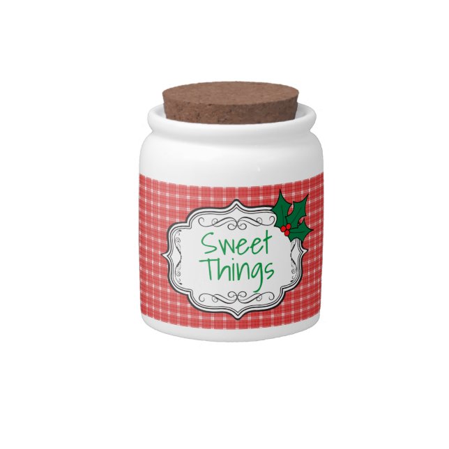 Sweet Things Holiday Candy Jar (Front)