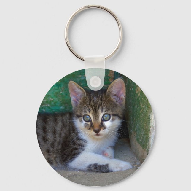 Sweet Tiger Cat Baby Keychain (Front)