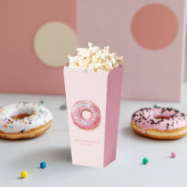 Sweet Time Pastel Pink Donut Birthday Favor Boxes