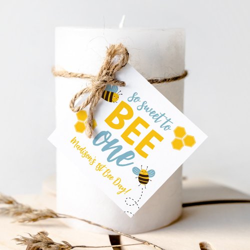 Sweet to Bee One 1st Bee Day Birthday Party Favor Tags