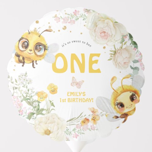 Sweet to Bee ONE 1st Birthday Balloon