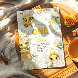 Sweet to Bee ONE' 1st Birthday Invitation