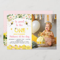 Sweet to Bee One Birthday Invitation