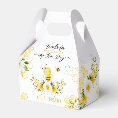 Sweet to bee one Bumble bee 1st birthday Favor Boxes