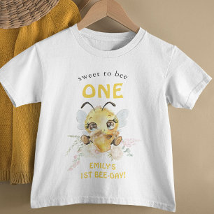 Sweet to Bee ONE Cute Bee 1st Birthday Girl Baby T-Shirt