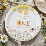 Sweet to Bee One Cute Honey Girl First Birthday Paper Plates<br><div class="desc">♥ Cute and fun first birthday paper plates! With a bee theme. Please see the collection for all items we have available.</div>
