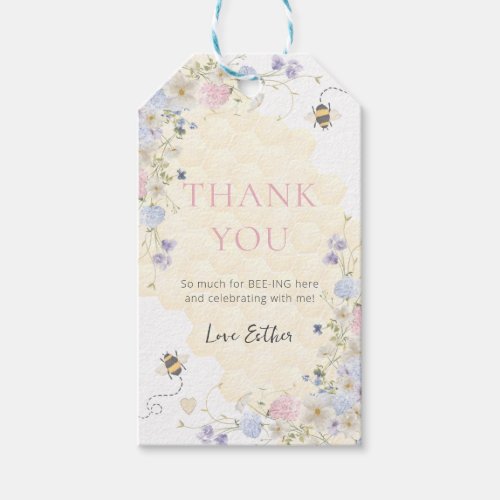 Sweet To Bee One First Birthday Thank You Gift Tags