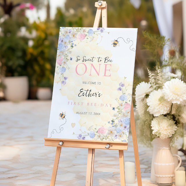 Sweet To Bee One First Birthday Welcome Sign (Creator Uploaded)