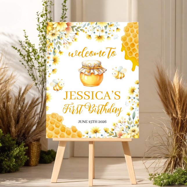 Sweet to Bee One Party Welcome Sign (Creator Uploaded)