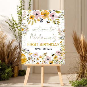 Sweet to Bee One Party Welcome Sign
