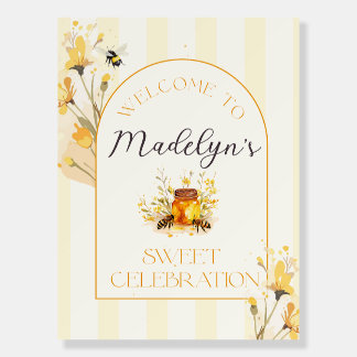 Sweet to Bee One Welcome Sign