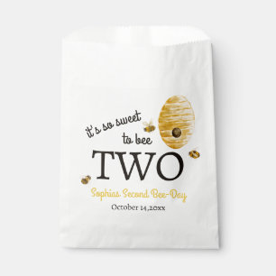 Sweet To Bee Two Second Birthday Bees Honeycomb Favor Bag