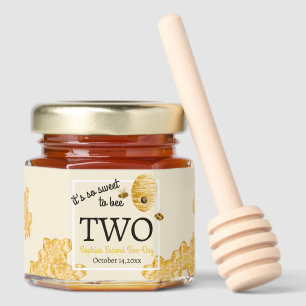 Sweet To Bee Two Second Birthday Bees Honeycomb Honey Jar Favors