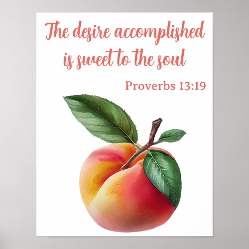 Sweet to the Soul Bible Verse Poster
