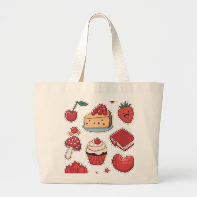 Sweet Tooth Dessert Pattern Tote Bag  (Front)