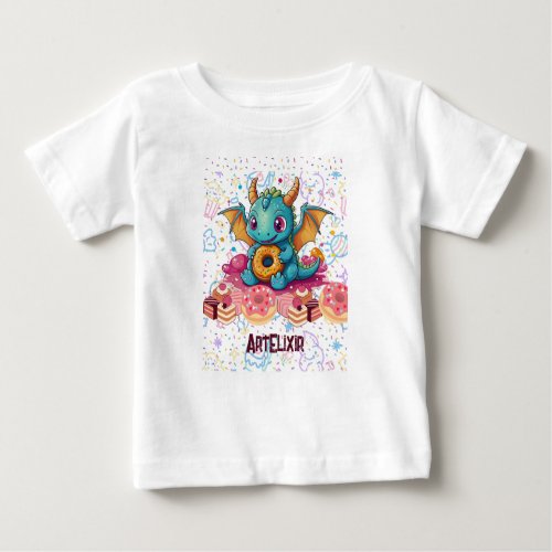 Sweet Tooth Dragon Print Baby T_Shirt