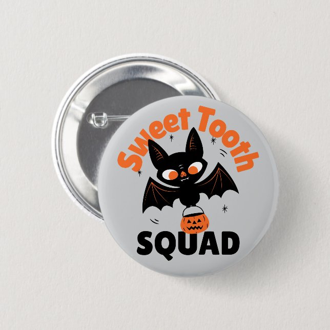 Sweet Tooth Squad Halloween Button – Bat (Front & Back)