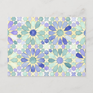 'Sweet Tranquility' Islamic geometry postcard