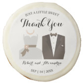 Sweet Treat Bride & Groom Wedding Favor Sugar Cookie (Front)