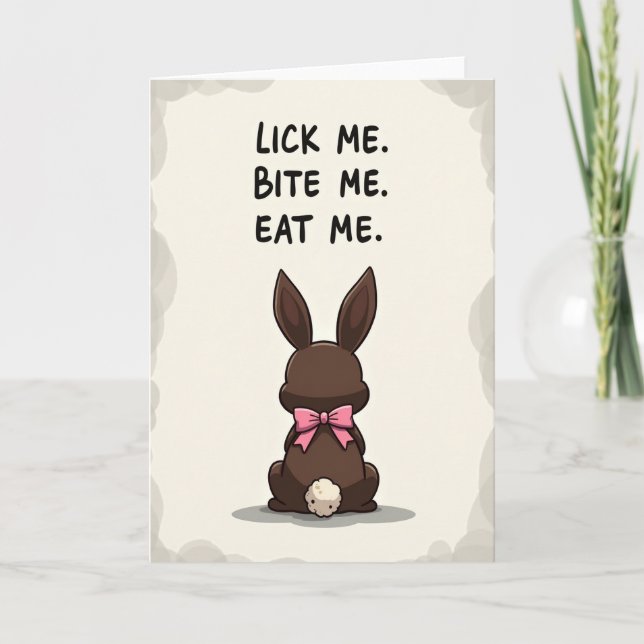 Sweet Treat Bunny Back View Card (Front)