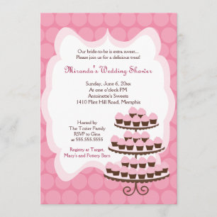 Sweet Treat Cupcake Bridal Shower 5x7 Invitation