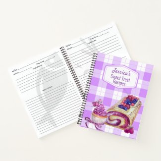 Sweet Treat Dessert Recipes Soft Cover Notebook