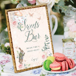Sweet Treat Fairytale Vintage Alice In Wonderland  Poster<br><div class="desc">Beautifully designed Alice In Wonderland sweets bar sign. Perfect for an Alice in Wonderland-themed bridal showers, wedding and other events. The design features a mix of our own hand-drawn original florals and artwork. We've meticulously restored the iconic Alice in Wonderland vintage illustrations by hand sketching them and bringing them to...</div>