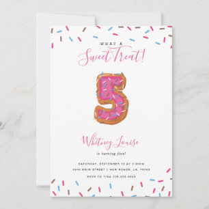 Sweet Treat Fifth Birthday Invitation