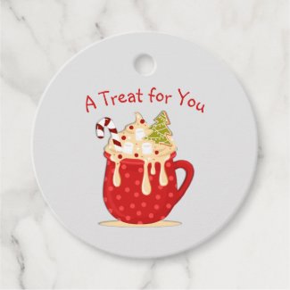 Sweet Treat for Christmas Favor Tags