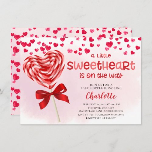 Sweet Treat Little Sweetheart Baby Shower  Invitation