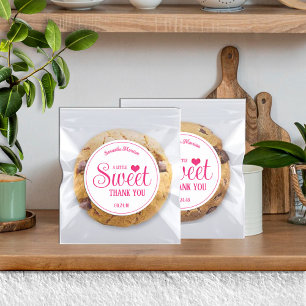 Sweet Treat Pink & White Thank You Stickers