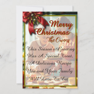 Sweet Treat Recipe Christmas Greetings Holiday Card
