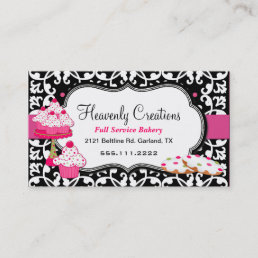 Sweet Treats and Damask Bakery Business Card