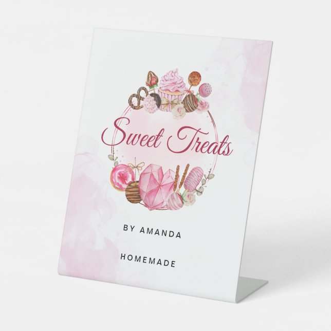 Sweet Treats Bakery  Pedestal Sign (Front)