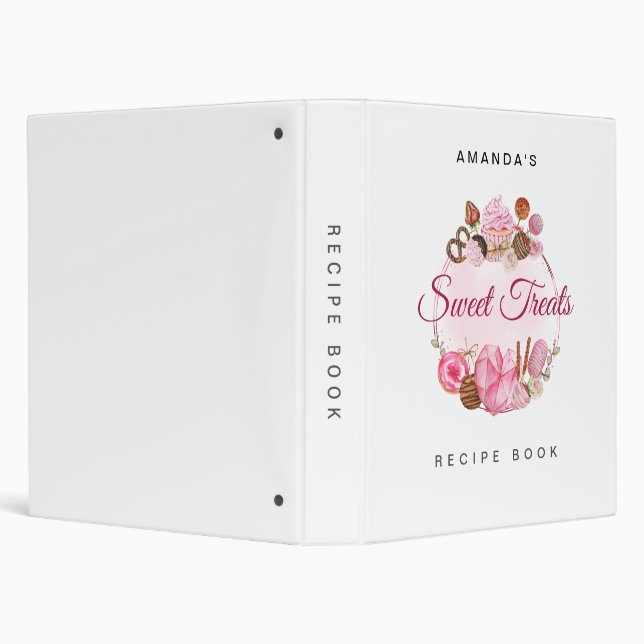 Sweet Treats Bakery Recipes 3 Ring Binder (Background)