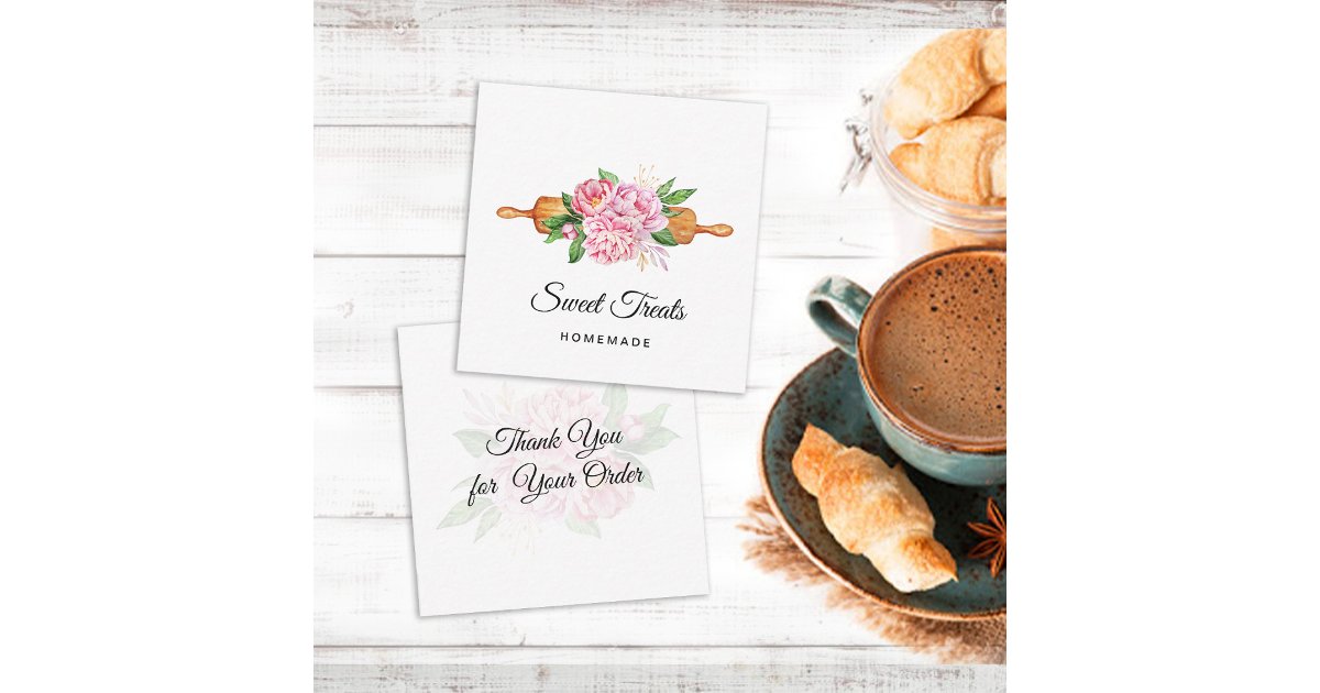 Sweet Treats Bakery Thank you Note Card | Zazzle